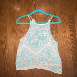 Guess XS tank top blouse with cross front bottom